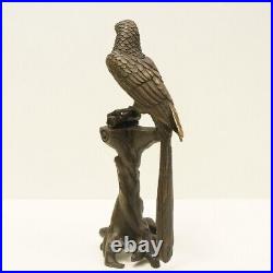 Art Nouveau Style Statue Sculpture Parrot Bird Wildlife Art Deco Style Bronze