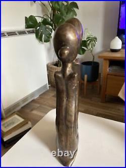 Art deco bronze sculpture statue Lovers Vintage African