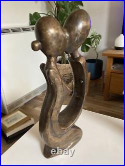 Art deco bronze sculpture statue Lovers Vintage African
