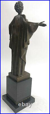 Beautiful Signed 100% BRONZE ART DECO Erotic Spring Awakening Sculpture Figurine