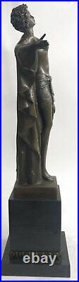 Beautiful Signed 100% BRONZE ART DECO Erotic Spring Awakening Sculpture Figurine