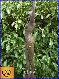 Bronze Figurine Art Deco Sculpture Statue Dourga Erotic Hot Cast Lady Dancer
