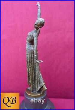 Bronze Figurine Art Deco Sculpture Statue Footsteps Hot Cast Figure Chiparus