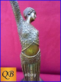 Bronze Figurine Art Deco Sculpture Statue Footsteps Hot Cast Figure Chiparus