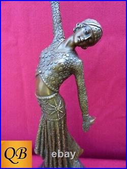 Bronze Figurine Art Deco Sculpture Statue Footsteps Hot Cast Figure Chiparus