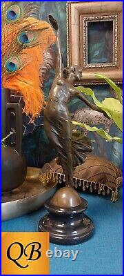 Bronze Figurine Art Deco Sculpture Statue Yvette Lady Dancer Hot Cast Figure