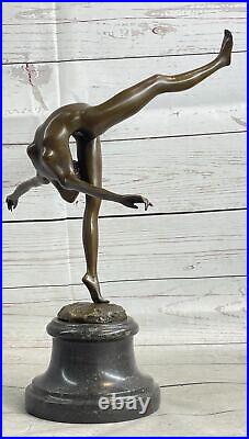 Bronze Sculpture Statue SALE Original Art Deco Nude Talented Gymnast Gift