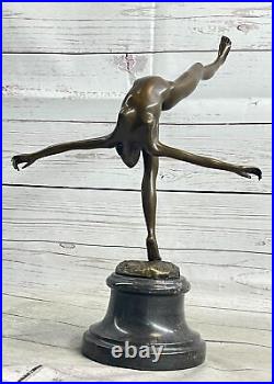 Bronze Sculpture Statue SALE Original Art Deco Nude Talented Gymnast Gift