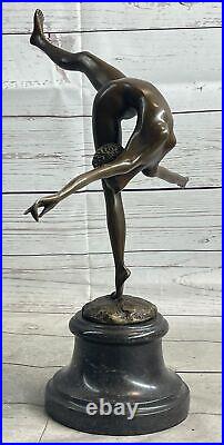 Bronze Sculpture Statue SALE Original Art Deco Nude Talented Gymnast Gift