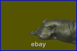 Bronze Sculpture of a Sleeping Bulldog or Pug Dog Hot Cast Art Deco Statue Sale