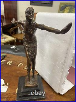 Bronze art deco style statues