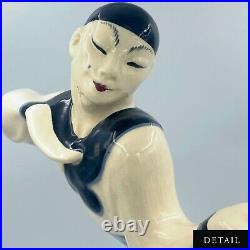 C. 1912 RARE 19 Fritz Behn Dancer Nijinsky Art Deco Harlequin Sculpture