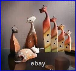 Cat Vintage Collectable Ornament Unusual Animal Figure Art Deco Figurine Statue