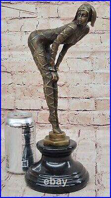 Chiparus Signed Rare Bronze Sculpture Art Deco Dancer Hot Cast Figurine Figure