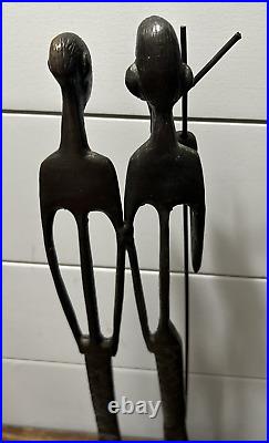 Contemporary African Bronze Statue Man & Woman Tribal African Art Bronze Art