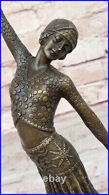 D. H. Chiparus Art Deco Egyptian Dancer Bronze Sculpture Hot Cast Figure Decorativ