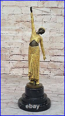 D H Chiparus bronze deco statue Egyptian Dancer Art Sculpture Figurine Decor Art