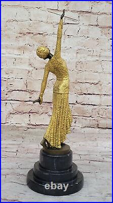 D H Chiparus bronze deco statue Egyptian Dancer Art Sculpture Figurine Decor Art