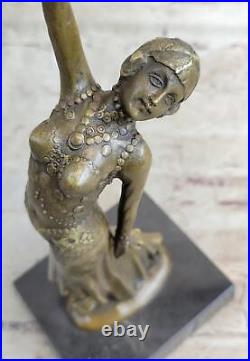 Demetre Chiparus Bronze Russian Dancer Art Deco Lost Wax Casting on Marble Base