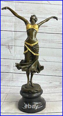 FRENCH BRONZE ART DECO / Art NOUVEAU FEMALE SCULPTURE P. Philippe. SALE GIFT