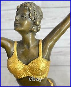 FRENCH BRONZE ART DECO / Art NOUVEAU FEMALE SCULPTURE P. Philippe. SALE GIFT