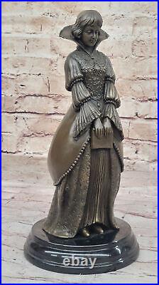 French Joan of Arc Catholic Bronze Marble Sculpture by Chiparus Art Deco
