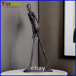 Giacometti Walking Man Bronze Statue Abstract Skeleton Sculpture For Home Decor