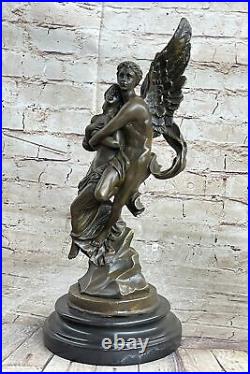 Gift Decor Marble Bronze Sculpture Angel Psyche and Eros Statue Figure Figurine