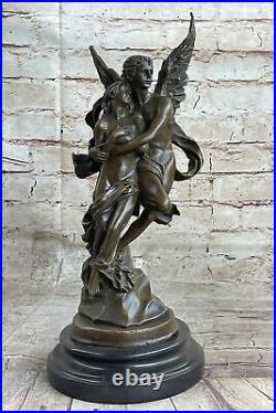 Gift Decor Marble Bronze Sculpture Angel Psyche and Eros Statue Figure Figurine