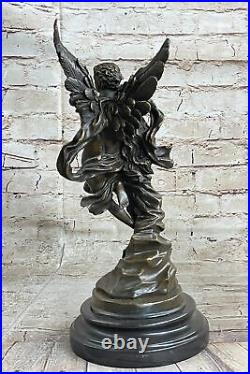 Gift Decor Marble Bronze Sculpture Angel Psyche and Eros Statue Figure Figurine