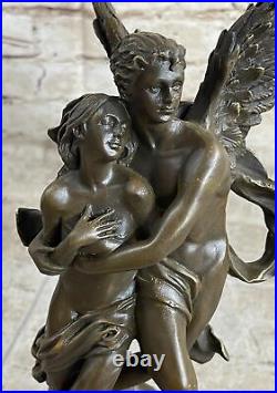 Gift Decor Marble Bronze Sculpture Angel Psyche and Eros Statue Figure Figurine