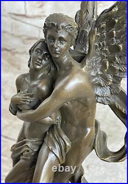 Gift Decor Marble Bronze Sculpture Angel Psyche and Eros Statue Figure Figurine