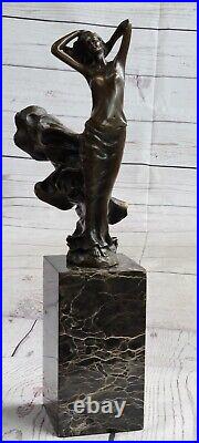 Gone with the Wind by M Lopez Art Deco Bronze Sculpture Anniversary