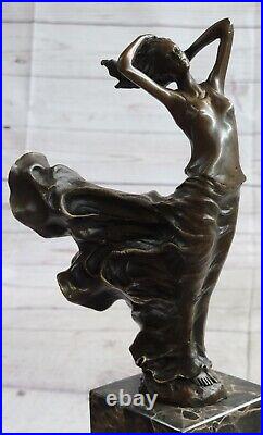 Gone with the Wind by M Lopez Art Deco Bronze Sculpture Anniversary