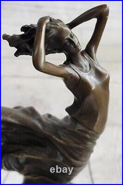 Gone with the Wind by M Lopez Art Deco Bronze Sculpture Anniversary