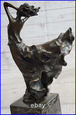 Gone with the Wind by M Lopez Art Deco Bronze Sculpture Anniversary