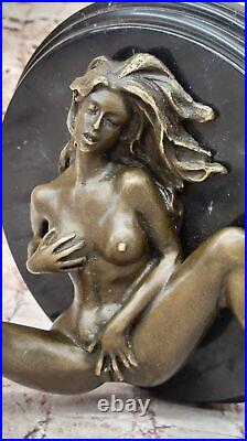 Handcrafted Collectible Erotic Nude Woman Bronze Artwork Figurine Figure Deco