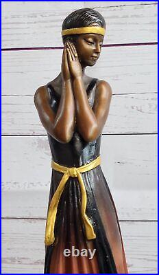 Handcrafted Detailed Julius Erte made by Lost Wax Method Bronze Figurine Artwork