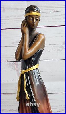 Handcrafted Detailed Julius Erte made by Lost Wax Method Bronze Figurine Artwork