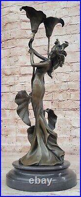 Hot Cast Art Deco Female Statue Collectible Fine Artwork Figure