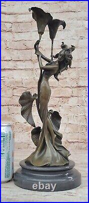 Hot Cast Art Deco Female Statue Collectible Fine Artwork Figure