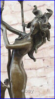 Hot Cast Art Deco Female Statue Collectible Fine Artwork Figure