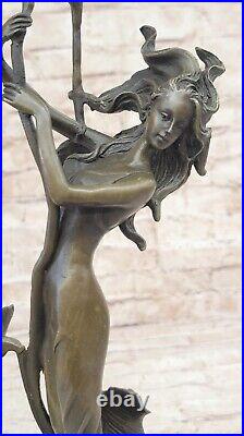 Hot Cast Art Deco Female Statue Collectible Fine Artwork Figure