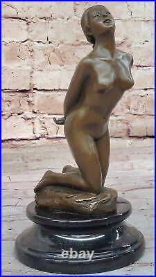 Hot Cast French Art Deco Bronze Figural Nude by Jean Patoue Vintage Decor Sale