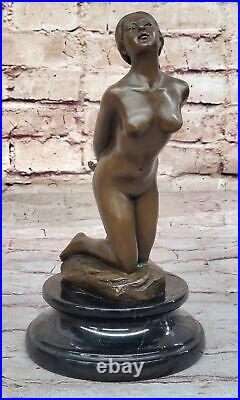 Hot Cast French Art Deco Bronze Figural Nude by Jean Patoue Vintage Decor Sale