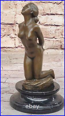 Hot Cast French Art Deco Bronze Figural Nude by Jean Patoue Vintage Decor Sale