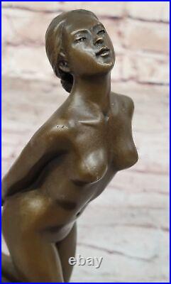 Hot Cast French Art Deco Bronze Figural Nude by Jean Patoue Vintage Decor Sale