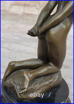 Hot Cast French Art Deco Bronze Figural Nude by Jean Patoue Vintage Decor Sale