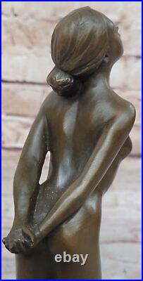 Hot Cast French Art Deco Bronze Figural Nude by Jean Patoue Vintage Decor Sale