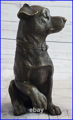 Jack Russell Terrier Dog Breeder Bronze Statue Sculpture Art Deco Figurine Decor